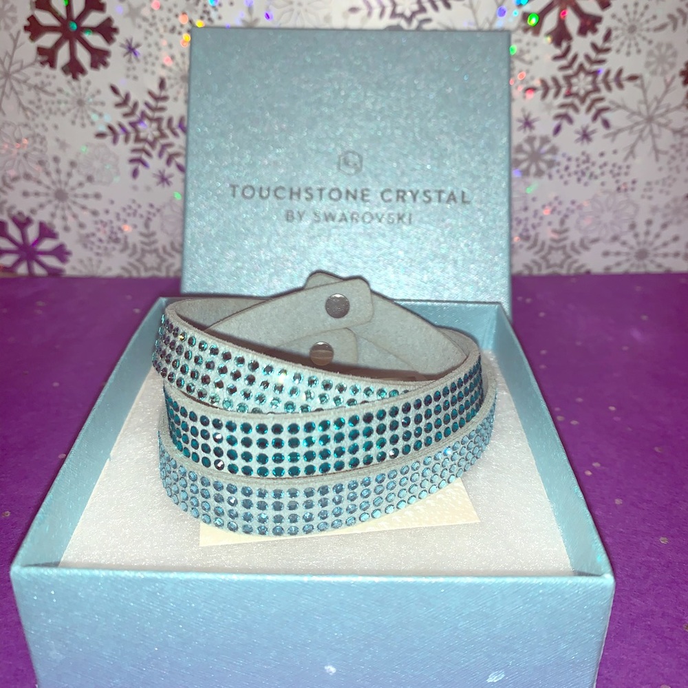 Touchstone Crystal Tri-Wrap Bracelet